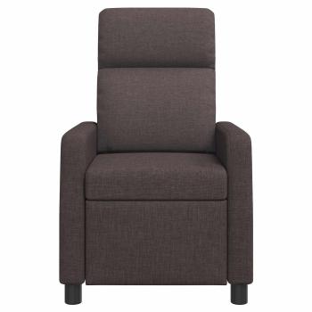 Massage Relaxsessel Dunkelbraun Stoff