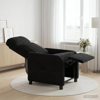 ARDEBO.de - Massage Relaxsessel Schwarz Samt (V)