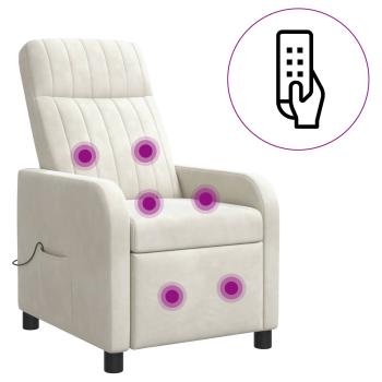 Massage Relaxsessel Creme Samt (V)