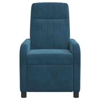 Massage Relaxsessel Blau Samt (V)