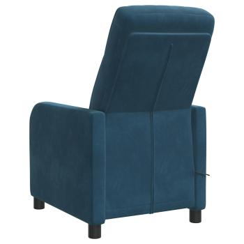 Massage Relaxsessel Blau Samt (V)