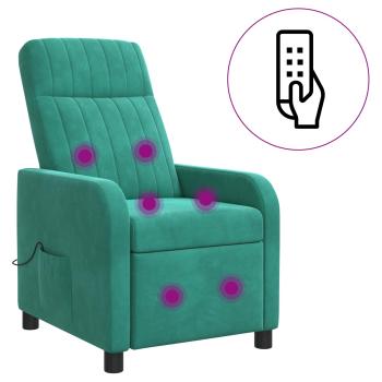 Massage Relaxsessel Türkis Samt (V)