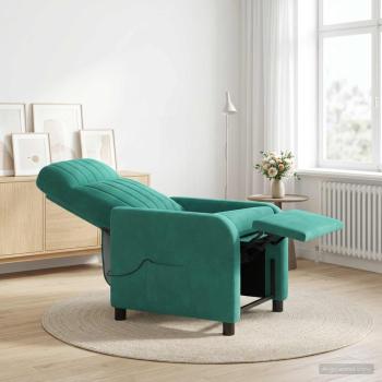 Massage Relaxsessel Türkis Samt (V)