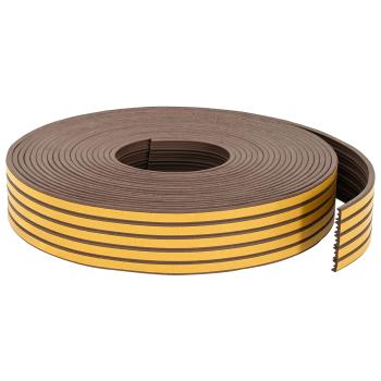 Selbstklebende Fensterdichtung Braun 9 x 4 mm 25 m