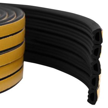 ARDEBO.de - Selbstklebende Fensterdichtung Schwarz 10 x 6 mm 12 m
