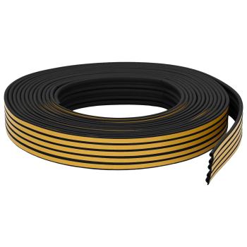 Selbstklebende Fensterdichtung Schwarz 9 x 6 mm 100 m