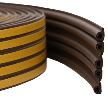 ARDEBO.de - Selbstklebende Fensterdichtung Braun 9 x 6 mm 25 m