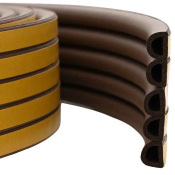 ARDEBO.de - Selbstklebende Fensterdichtung Braun 14 x 12 mm 50 m