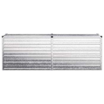 Hochbeet im Garten Verzinktes Silber 163 x 40 x 55 cm Stahl