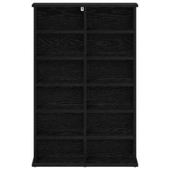 CD Regal Schwarz Eichen-Optik 60 x 17 x 92 cm Holzwerkstoff