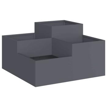 Gartenblumentopf Anthrazit 80 x 80 x 48 cm Stahl