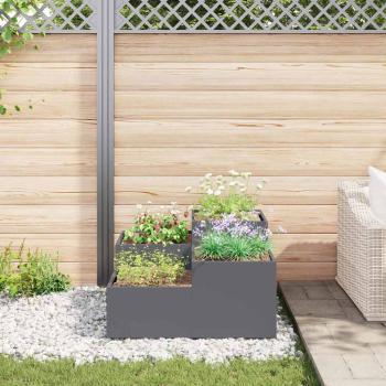 Gartenblumentopf Anthrazit 80 x 80 x 48 cm Stahl
