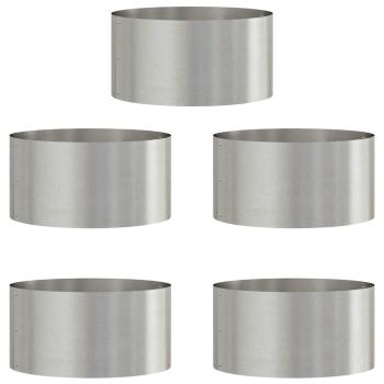 Pflanzenring 5 Stk. Silber 40 x 40 x 20 cm Edelstahl