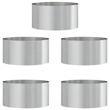 Pflanzenring 5 Stk. Silber 40 x 40 x 20 cm Verzinkter Stahl