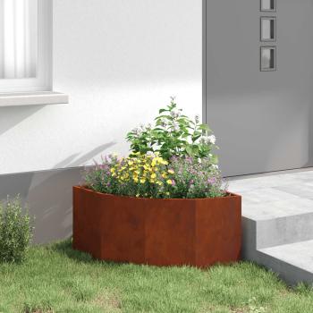 Eckpflanzer Rostoptik 60 x 60 x 35 cm Wetterfeststahl