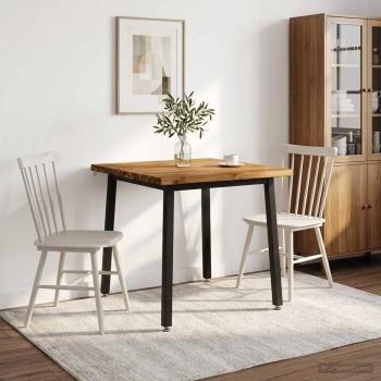 ARDEBO.de - 60 x 55 x 75 cm Massivholz Akazie Natürlich und Schwarz