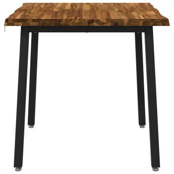60 x 55 x 75 cm Massivholz Akazie Natürlich und Schwarz
