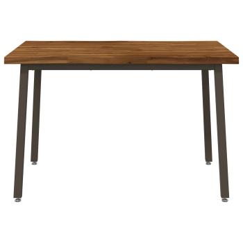 90 x 55 x 75 cm Massivholz Akazie Natur und Kaffee Rechteckig