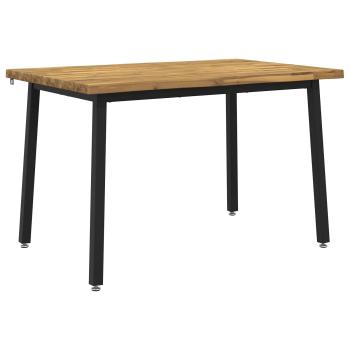 90 x 55 x 75 cm Massivholz Akazie Weiß und Schwarz Rechtwinklig
