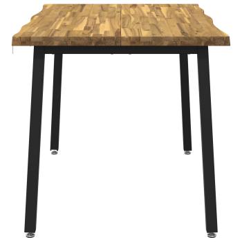 90 x 55 x 75 cm Massivholz Akazie Weiß und Schwarz Rechtwinklig