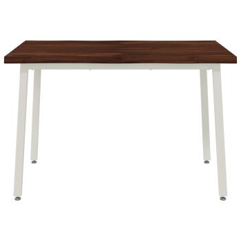120 x 70 x 75 cm Massivholz Akazie Dunkelbraun und Weiß