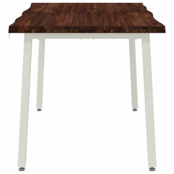 120 x 70 x 75 cm Massivholz Akazie Dunkelbraun und Weiß