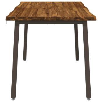 140 x 80 x 75 cm Massivholz Akazie Natur und Kaffee