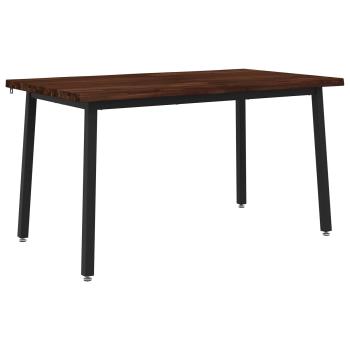 120 x 90 x 75 cm Massivholz Akazie Dunkelbraun und Schwarz
