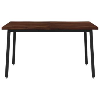 120 x 90 x 75 cm Massivholz Akazie Dunkelbraun und Schwarz
