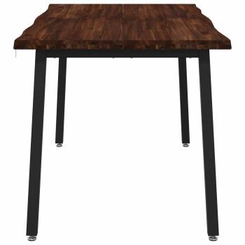 120 x 90 x 75 cm Massivholz Akazie Dunkelbraun und Schwarz