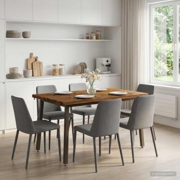 ARDEBO.de - 120 x 90 x 75 cm Massivholz Akazie Natur und Kaffee