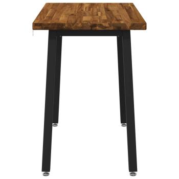 110 x 55 x 75 cm Massivholz Akazie Natürlich und Schwarz