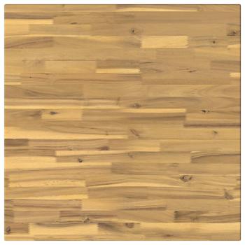 70 x 70 x 75 cm Massivholz Akazie Weiß Quadratisch