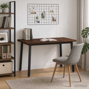 120 x 70 x 75 cm Massivholz Akazie Dunkelbraun und Schwarz
