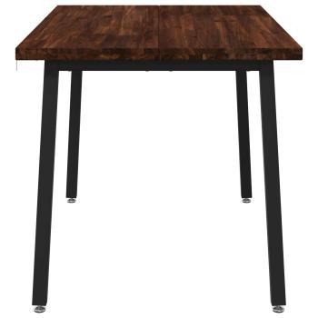 120 x 70 x 75 cm Massivholz Akazie Dunkelbraun und Schwarz