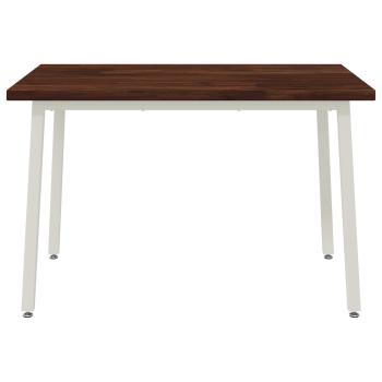 120 x 70 x 75 cm Massivholz Akazie Dunkelbraun und Weiß