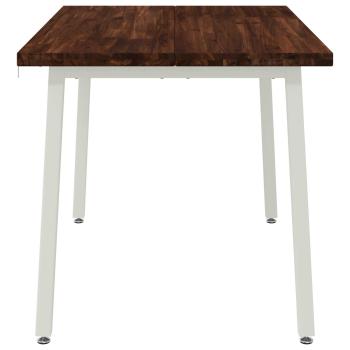 120 x 70 x 75 cm Massivholz Akazie Dunkelbraun und Weiß