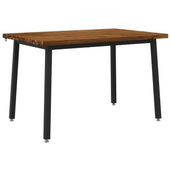 120 x 80 x 75 cm Massivholz Akazie Nat?rlich und Schwarz