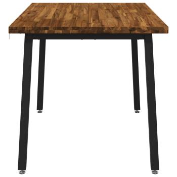 120 x 80 x 75 cm Massivholz Akazie Nat?rlich und Schwarz