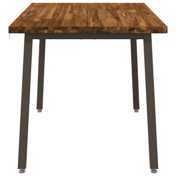 120 x 80 x 75 cm Massivholz Akazie Natur und Kaffee