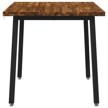 90 x 90 x 75 cm Massivholz Akazie Nat?rlich und Schwarz