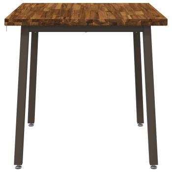 90 x 90 x 75 cm Massivholz Akazie Natur und Kaffee Quadratisch