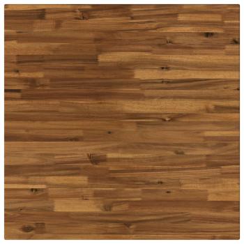 90 x 90 x 75 cm Massivholz Akazie Natur und Kaffee Quadratisch