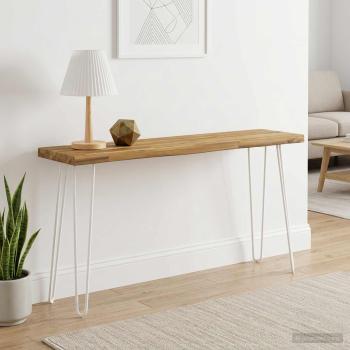 ARDEBO.de - Rechteckige Tischplatte 130 x 30 x 3 cm Rechteckig