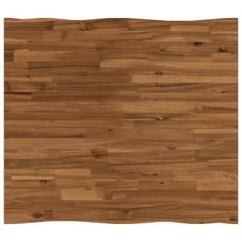 Tischplatte mit Live Edge 90 x 80 x 3,2 cm Rechteckig