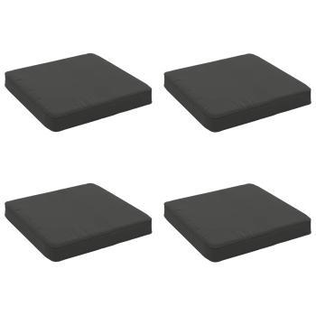 ARDEBO.de - 4-teilige Sitzkissen VUGHT 4 stk. 100 % Polyester Anthrazit