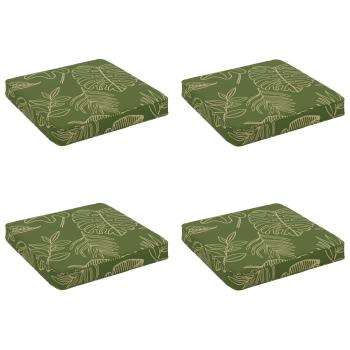 ARDEBO.de - 4-teilige Sitzkissen VUGHT 4 pcs 100 % Polyester Blattdesign