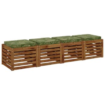4-teilige Sitzkissen VUGHT 4 pcs 100 % Polyester Blattdesign