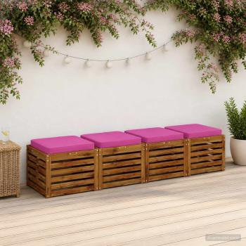 ARDEBO.de - 4-teilige Sitzkissen VUGHT 4 pcs 100 % Polyester Rosa