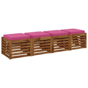 4-teilige Sitzkissen VUGHT 4 pcs 100 % Polyester Rosa